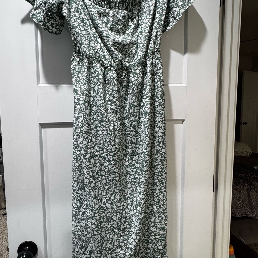 Floral Green Dress